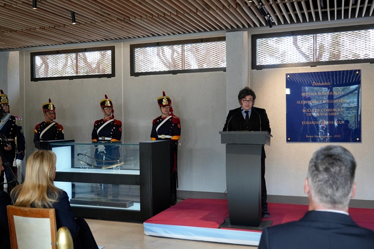 Javier Milei en la inauguración del Museo del Regimiento de Granaderos a Caballo General San Martín