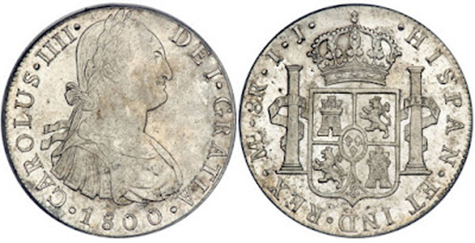 Real de a ocho español. Origen del signo del dólar